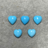 15mm心形纯天然原矿美国睡美人裸石绿松石蓝松石18K金定制DIY礼物