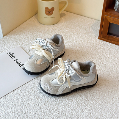 女童二棉鞋子儿童德训运动鞋2025新款女孩加绒保暖软底冬季二棉鞋