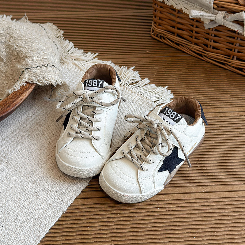 儿童复古星星板鞋2026春女童韩版百搭魔术贴休闲鞋男童软底运动鞋,童鞋/婴儿鞋/亲子鞋,运动鞋,淘宝优惠券,粉丝福利购,淘宝优惠卷