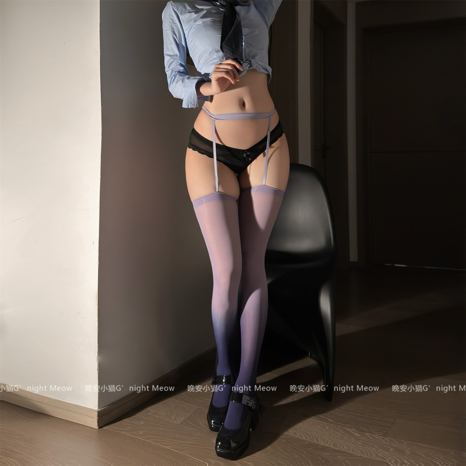 落雾*天鹅绒吊带袜一体纯欲风渐变紫色过膝高筒袜个性纯欲大腿袜,女士内衣/男士内衣/家居服,长筒袜,淘宝优惠券,粉丝福利购,淘宝优惠卷