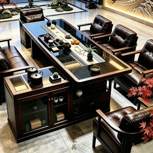 现代简约茶桌岩板客厅茶台泡茶桌
