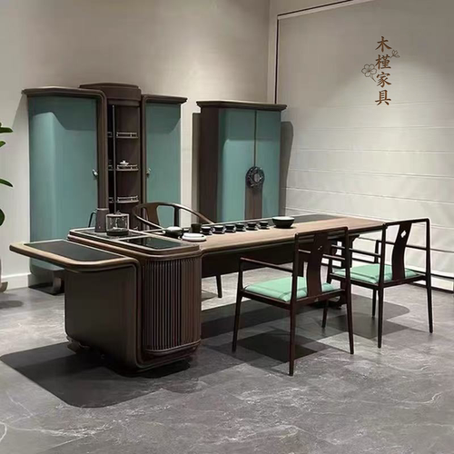 会客接待泡茶桌轻奢岩板茶台