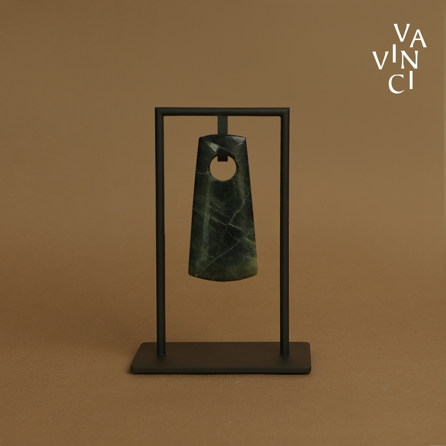 新中式复古创意玉石吊坠玉璧摆件