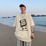 220克夏装海绵宝宝印花宽松港仔百搭学生休闲圆领短袖t恤Y301P25，男装T恤，电商B219