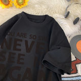 得物品质纯棉重磅潮牌潮流宽松圆领男女短袖T恤B219-T12-P25，男装T恤，电商B219