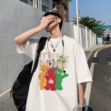 夏装新款小恶魔印花宽松港仔百搭学生休闲圆领短袖t恤Y321P25，男装T恤，电商B219