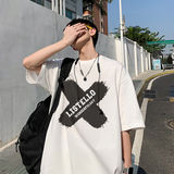 不断货纯棉重磅潮牌潮流青少年宽松圆领短袖T恤B219-Y250-P25，男装T恤，电商B219