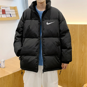 2023冬季新款棉服男面包服棉袄宽松大码加厚港仔棉衣潮Y800P85黑图片