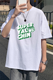505-1-Y188夏新款纯棉T恤中性风圆领字母印花休闲百搭短袖蓝，男装T恤，电商B219