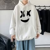 2021秋冬新款高品质多色笑脸印花港仔宽松情侣卫衣Y019黄，男装卫衣，电商B219