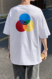505-1-Y078中性风短袖t恤男韩版潮流宽松夏季潮牌大码宝蓝，男装T恤，电商B219