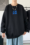2021秋冬新款人间喜剧印花港仔宽松情侣卫衣Y023白色，男装卫衣，电商B219