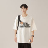 得物品质纯棉重磅潮牌潮流宽松圆领短袖T恤无影墙B219-Y661-P25，商品下架区，电商B219