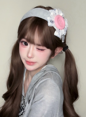 Miiro Cat设计感彩色大纽扣百搭波点高颅顶发箍少女宽边头箍韩