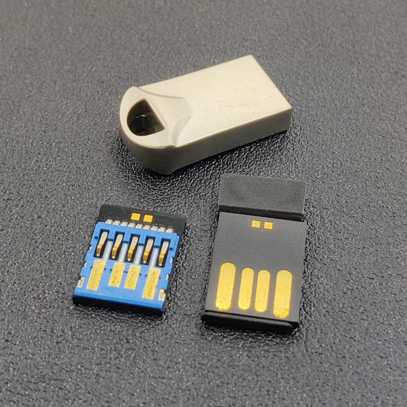 U盘外壳配件diy 金属 32G 64G U盘 外壳适用短款黑胶体2.0 3.0