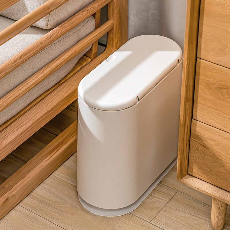 吱凡夹缝垃圾桶按压式带盖厕所