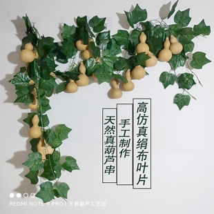 横梁顶空调管道缠绕藤蔓装饰品遮挡线仿真绿叶蔓家居墙上真葫芦