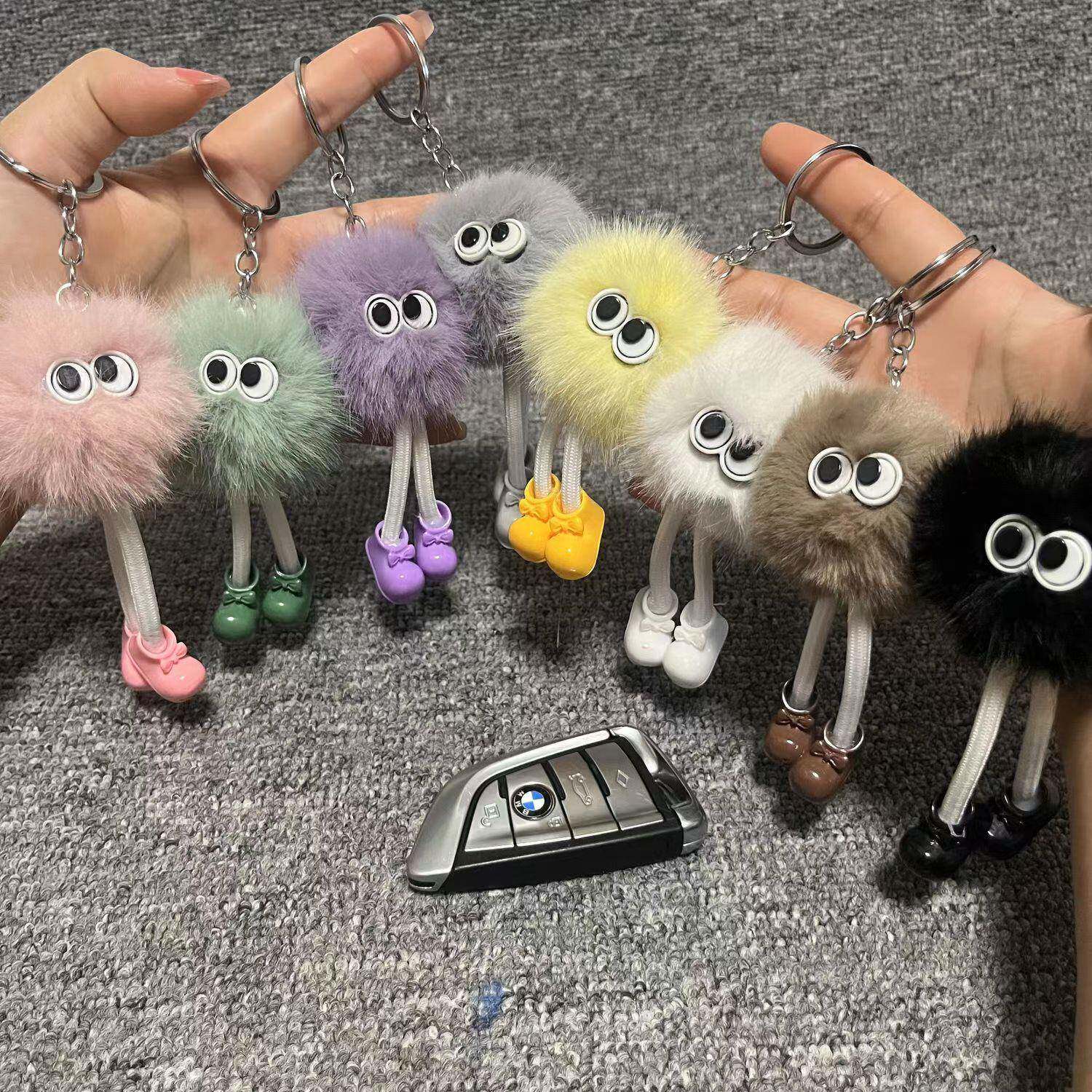 高颜值长腿眼镜毛绒挂件小众情侣学校社区活动娃娃机礼品钥匙扣包