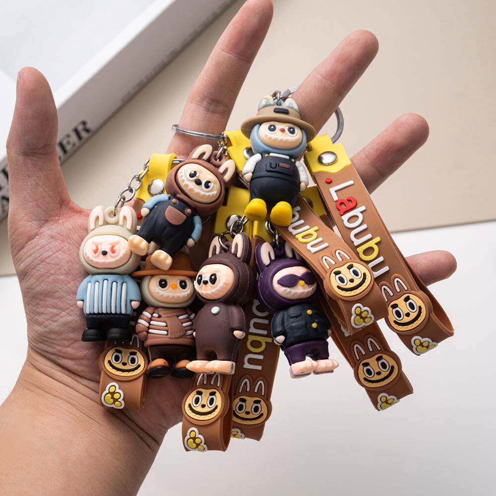 网红卡通走秀拉布布公仔钥匙扣挂件汽车挂饰地推学生活动礼品
