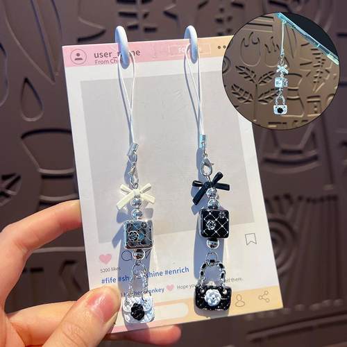 创意手工diy串珠小香风手机链条小挂件可爱少女心钥匙链包包挂饰