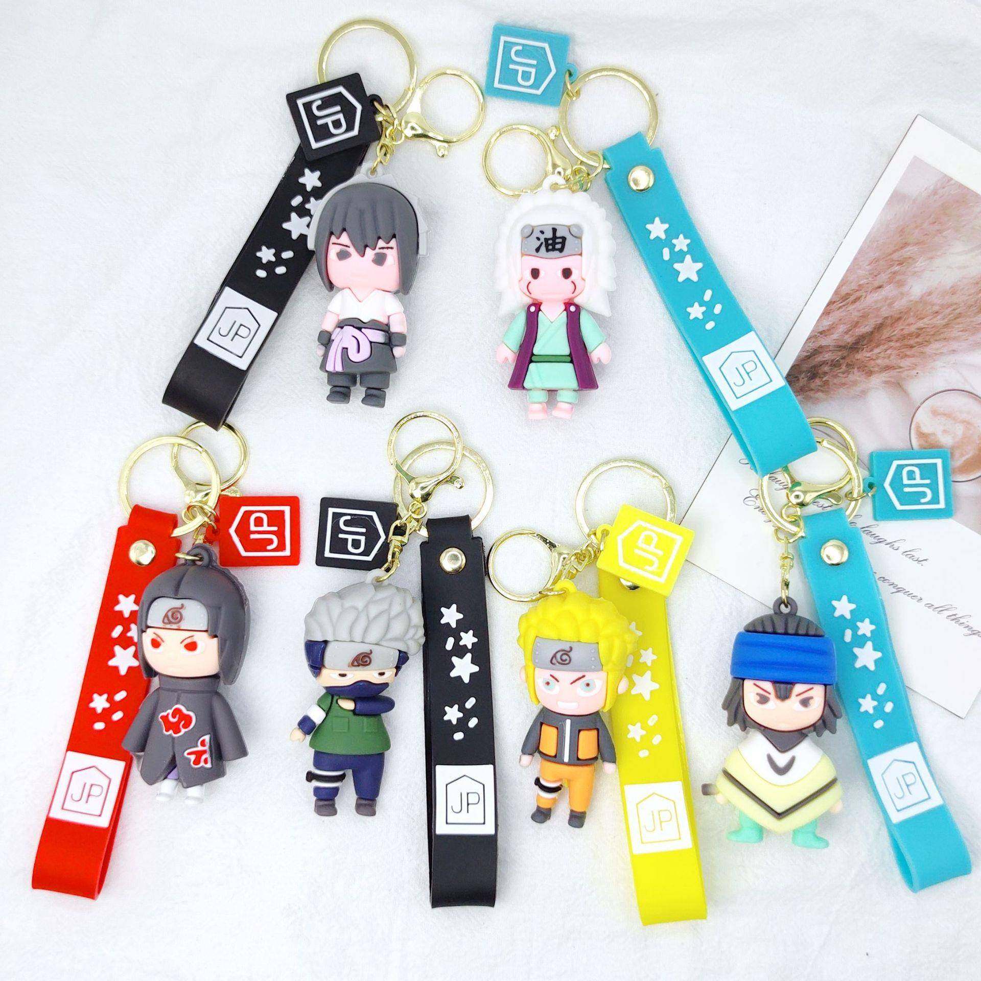 卡通动漫火影忍者系列立体公仔钥匙扣鸣人佐助钥匙链书包挂件