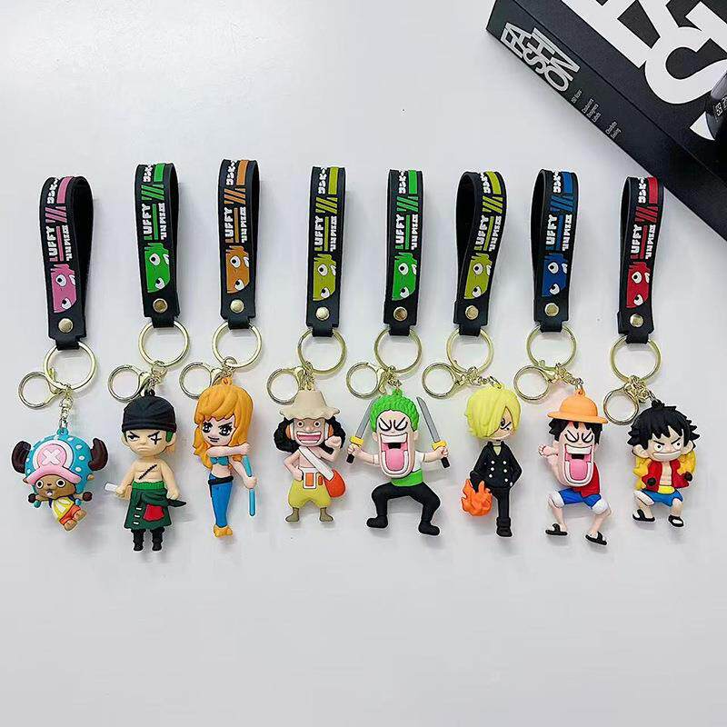 海贼王动漫卡通钥匙扣男生汽车钥匙链配饰路飞索隆书包小礼品挂件