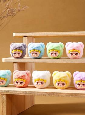 创意植绒大表姐暴力熊潮玩萌粒公仔直播盲盒配件汽车车载摆件