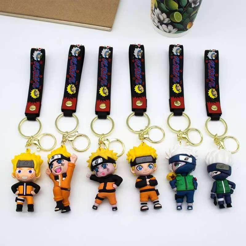 卡通火影忍者卡卡西鸣人佐助立体公仔汽车挂件摆摊礼物钥匙扣