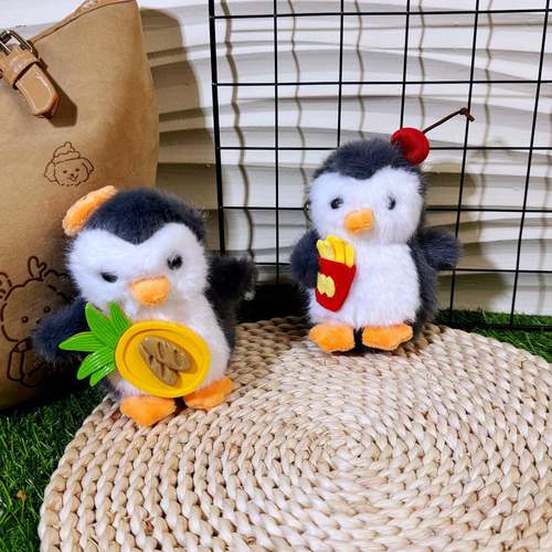 创意可爱萌新款甜品企鹅挂件毛绒玩具公仔包包挂饰钥匙扣娃娃礼品