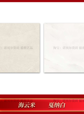 诺贝尔瓷砖 迪米特RS80636Y 戛纳白RS80635Y 800*800 柔光肌肤