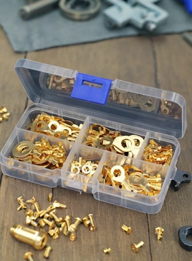 开口式接线片端子M3/M4/M5/M6/M8 O型接地冷压铜接线片 接线环