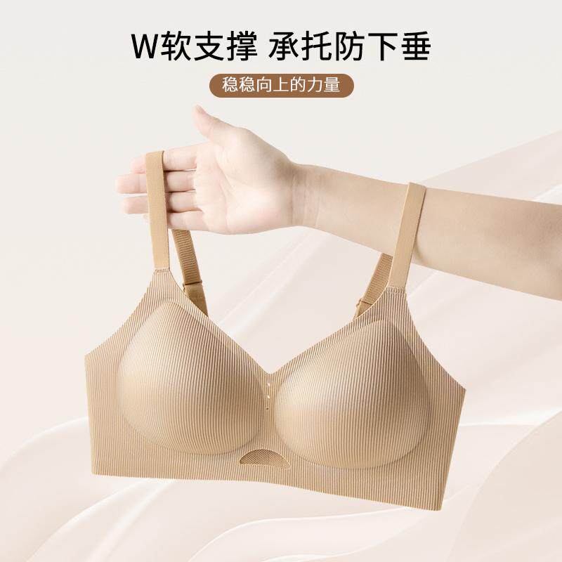 无痕裸感果冻bra 无钢圈内衣女小胸聚拢固定罩杯零束缚舒适文胸罩