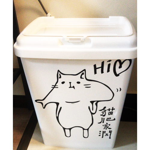 可爱卡通猫咪图案贴纸餐厅厨房推拉移门玻璃防撞门贴装饰布置贴画图片