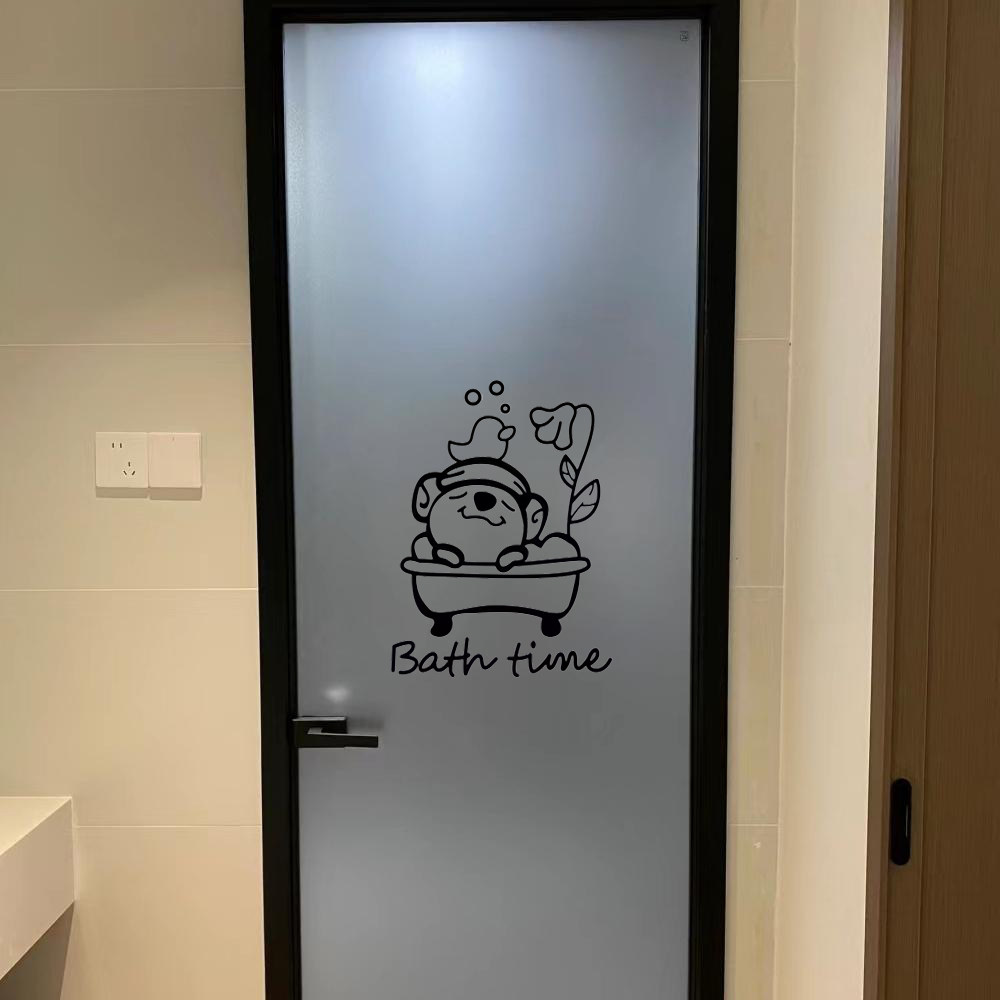 浴室玻璃门防水贴纸卫生间淋浴房软装墙贴