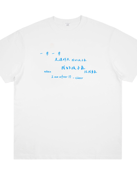 陈绮贞t恤after 17短袖歌词印花纯棉t恤摇滚音乐节宽松男女半袖潮