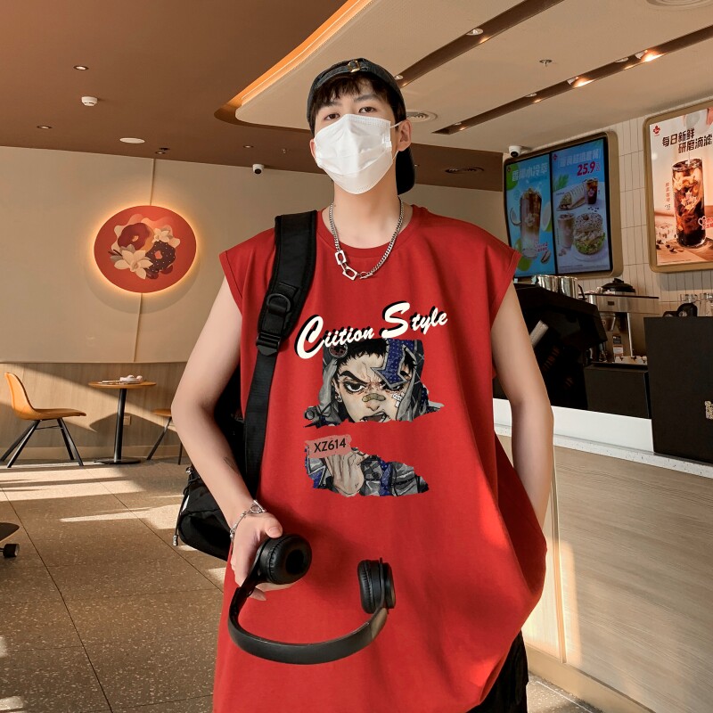TW7012P28重磅250克直播品质无袖背心无袖T男士篮球t恤个性运动,男装T恤,星座510A-5