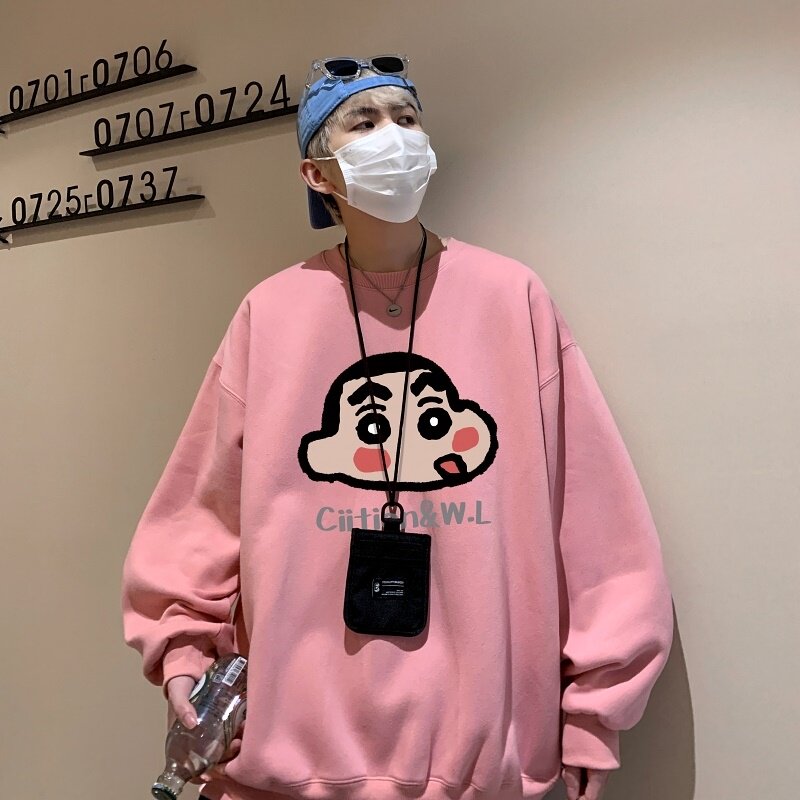 Y7295P38直播品质棉卫衣男士圆领卫衣宽松大落肩印花卫衣秋装新品,男装卫衣,星座510A-5