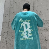 TF6567P38新潮水洗做旧蜡染T恤高街小欧风T恤港风宽松T恤，男装T恤，星座510A-5