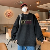 YJ7470P45直播品质男士麂皮绒卫衣圆领男上装侧开叉下摆卫秋冬卫，男装卫衣，星座510A-5