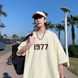 T6248P25港风T恤2023夏新款男印花T宽松版T恤落肩休闲T，男装T恤，星座510A-5