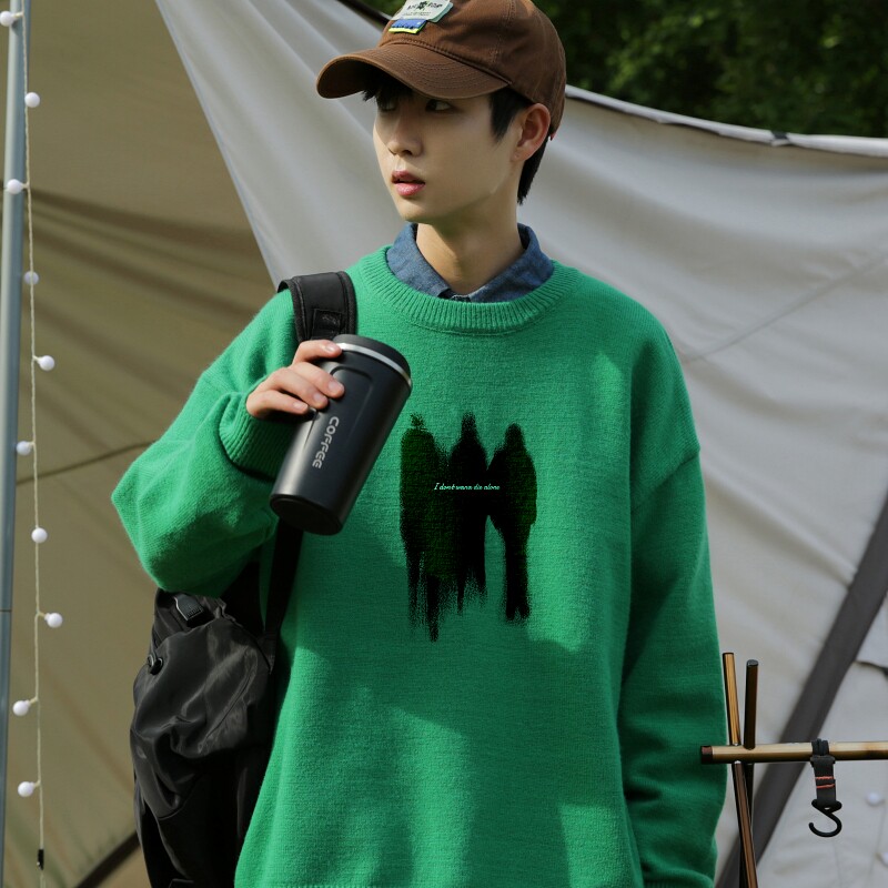 MD5537P55圆领无帽男毛衣时尚个性百搭毛衣男美式高街hiphop潮牌,男装针织衫/毛衣,星座510A-5