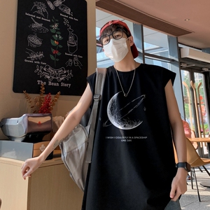 TW7015P28重磅250克直播品质无袖背心无袖T男士篮球t恤个性运动图片