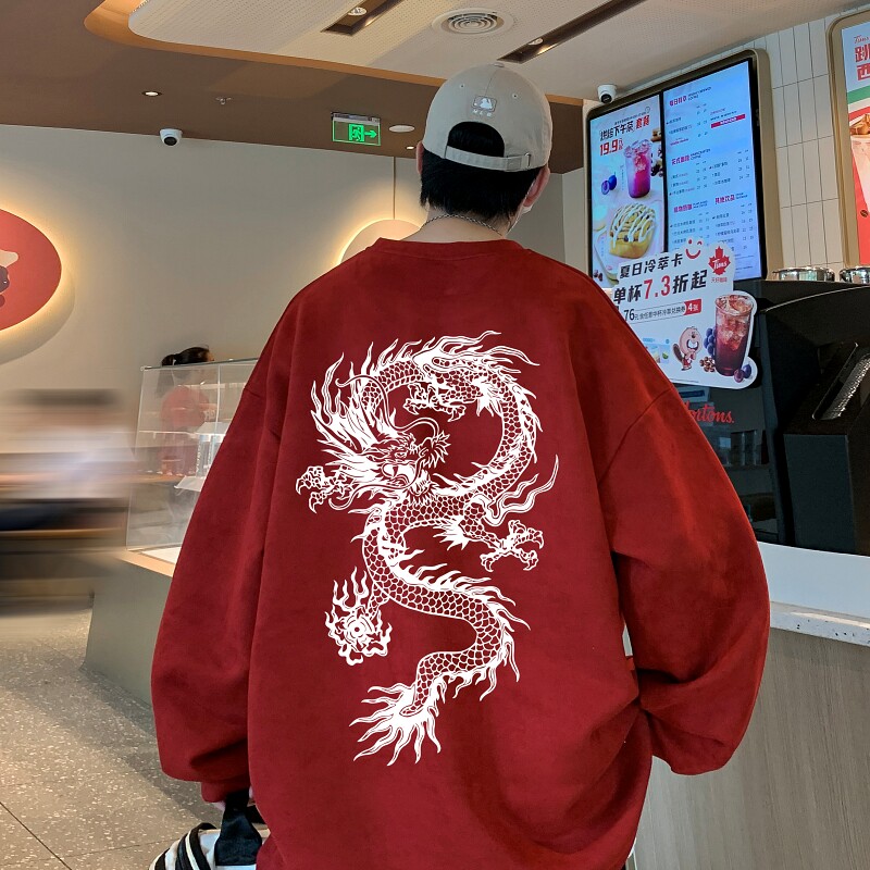 YJ7466P45直播品质男士麂皮绒卫衣圆领男上装侧开叉下摆卫秋冬卫,男装卫衣,星座510A-5