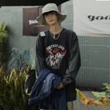 TFC6339P58重磅纯棉水洗长袖T恤春款宽松蜡染做旧男T高克重，男装T恤，星座510A-5