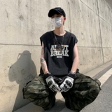 TR6867P35复古无袖T恤男士宽松潮牌背心无袖T水洗蜡染潮牌T恤夏季，男装T恤，星座510A-5