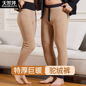 天然体24冬季 TQ3340 特厚驼绒三层保暖裤 中老年人巨厚驼毛棉裤