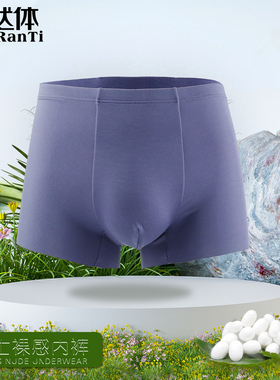 天然体新款100支双面莫代尔高端内裤蚕丝中腰无痕平角短裤头10482