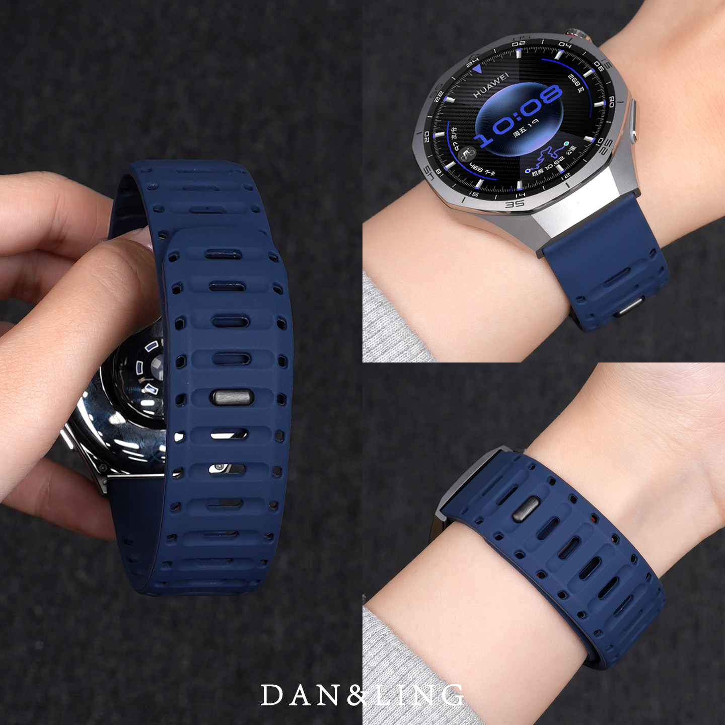丹灵公主适用华为gt5pro手表gt6表带watch gt5磁吸硅胶gt4智能高级gt3新款运动透气夏季腕带watch5男士替换带