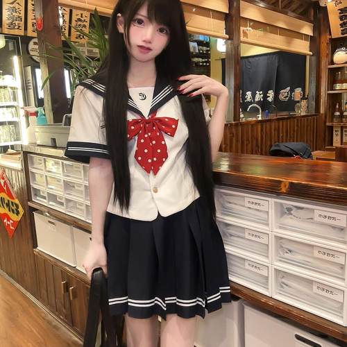 原创基础款校供感收腰jk水手制服