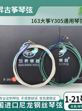 弦昇古筝琴弦德国进口钢丝材质163B类伊洛传芳黑酸枝系列专用琴弦